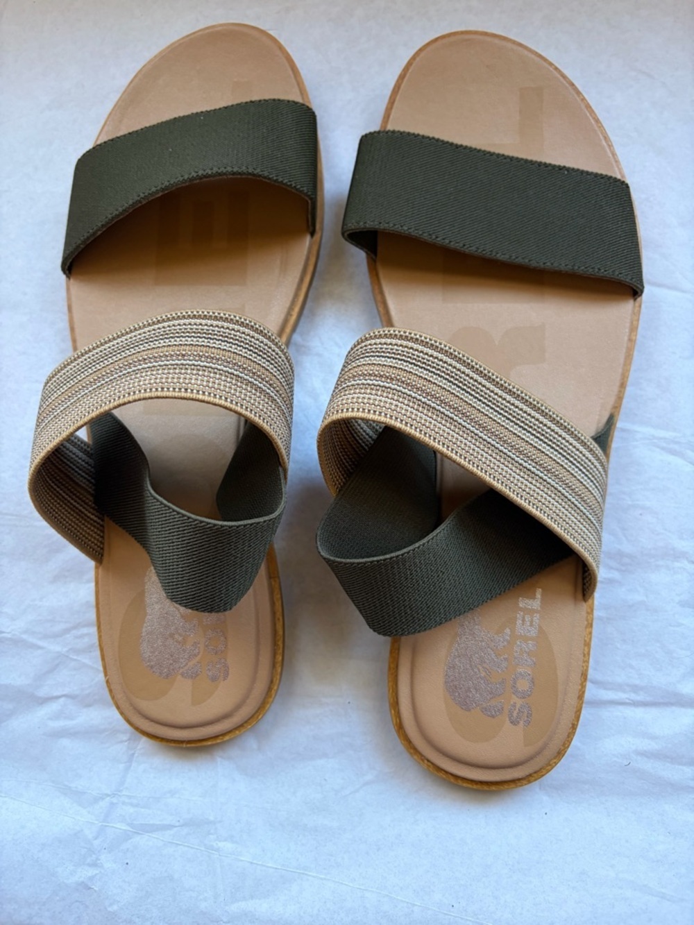 Sorel Women’s Ella II Strap Sandals Olive Green/Gum Size 10.5 - Picture 2 of 15